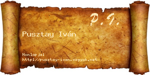 Pusztay Iván névjegykártya